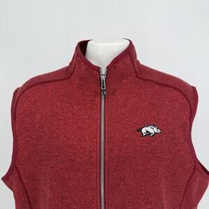 Cutter & Buck Arkansas Razorback Mens XXL Fleece Full Zip Best Red NCAA Hogs